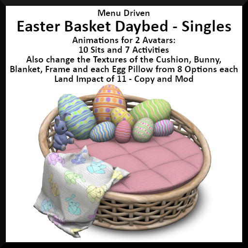 Menu Driven Easter Basket Daybed - Singles