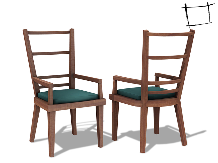 Full Perm Mesh 1 LI Capillion Wooden Cafe Dining Chair Builders Kit