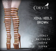 Corvus : Brown Xena heels