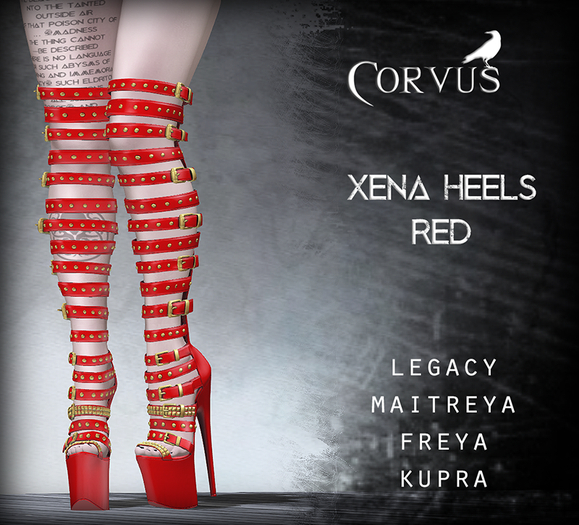 Corvus : Red Xena heels