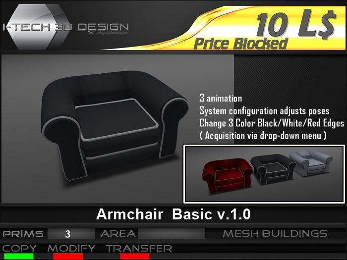 [I-T3D] Armchair  Basic v.1.0