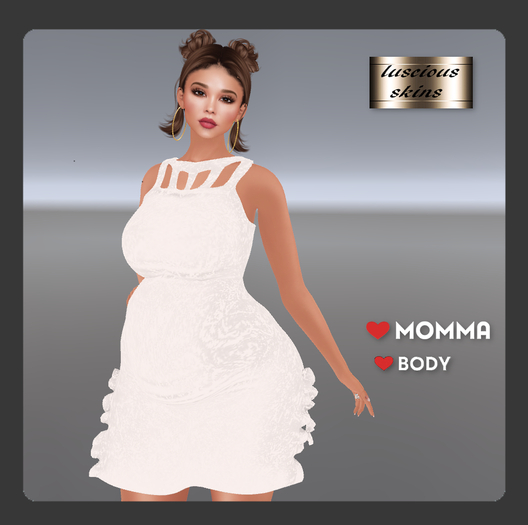 silk velvet dress white  for Love Momma & Body