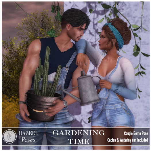 .::Hazeel::. Gardening time ~ Couple Bento Pose 