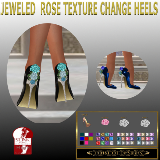 JEWELED ROSE TEX CHANGE SLINK