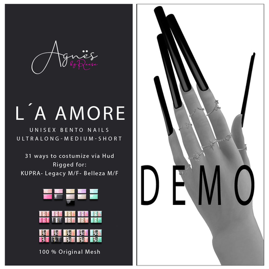 <Agnes>DEMO LaMore unisex nails Kupra-Legacy F/M-Belleza F/M