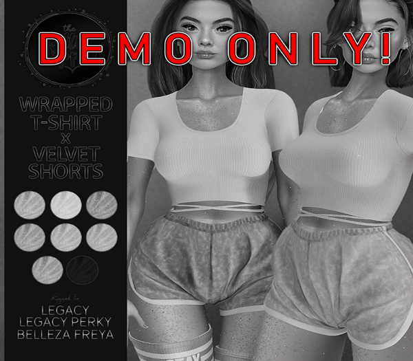 {LittleDipper} Wrapped Shirt/Velvet Shorts: DEMO