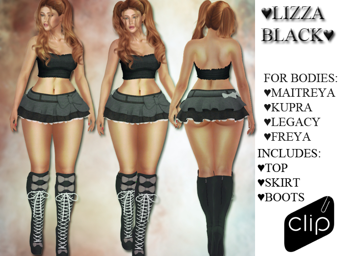 *<*CLIP*>* (Unpacher)Lizza black(ADD)