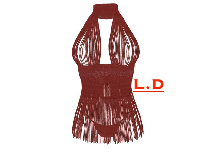 L.D  SALOME DRESS LEATHER RED MAITREYA