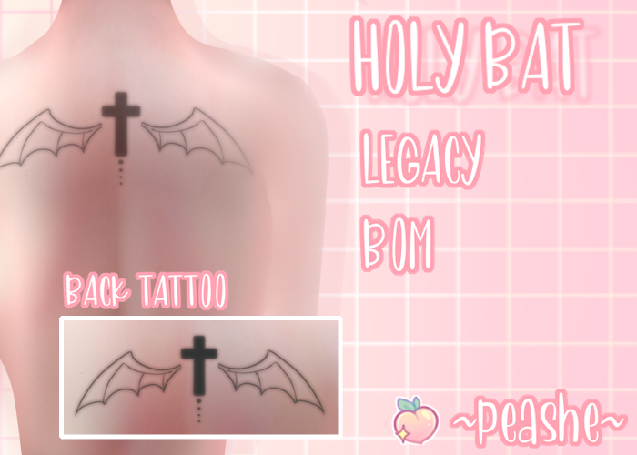 ~Peashe~ Back Bat tattoo {BOM} 