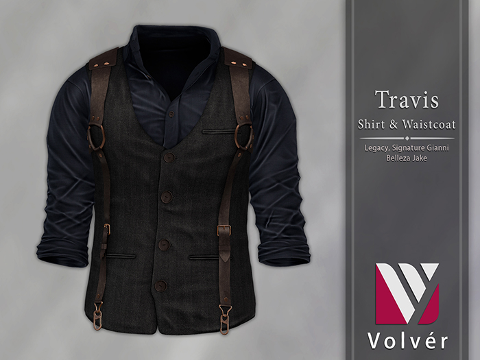 //Volver// Travis Shirt & Waistcoat - Anchor