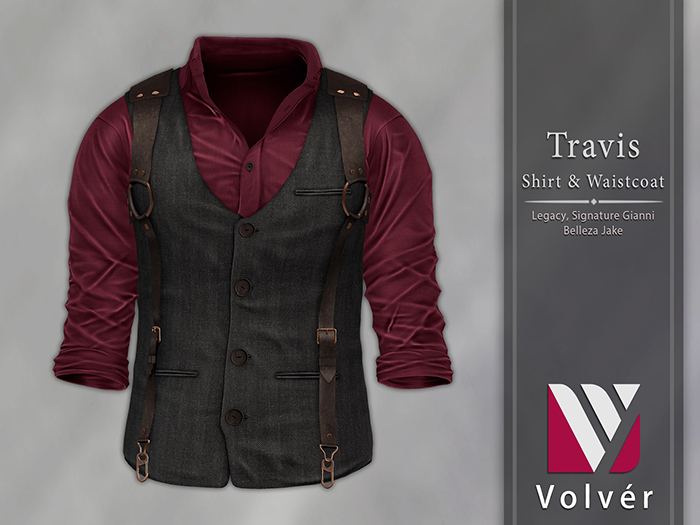 //Volver// Travis Shirt & Waistcoat - Juneberry