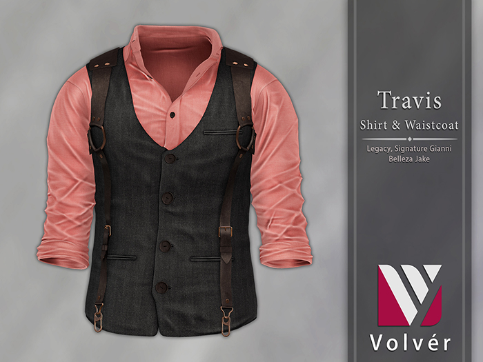 //Volver// Travis Shirt & Waistcoat - Pink