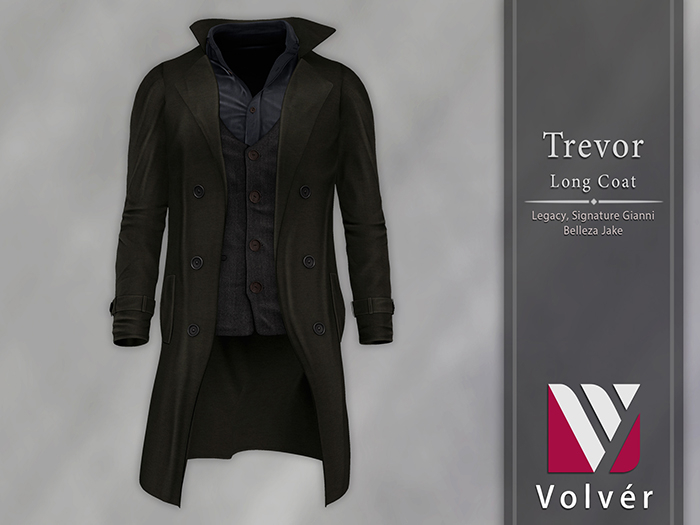 //Volver// Trevor long Coat - Dark Army