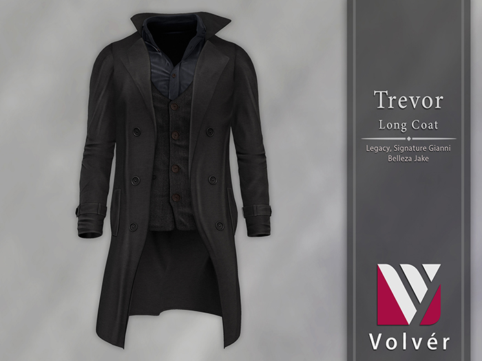 //Volver// Trevor long Coat - Dark Gray