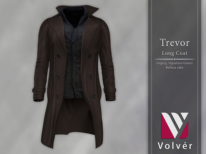 //Volver// Trevor long Coat - Porpoise