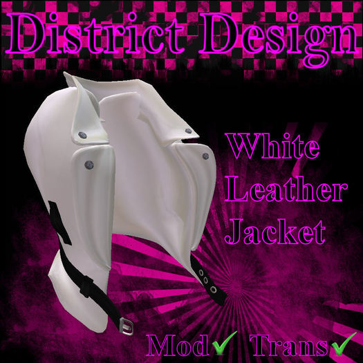 District - White Leather Jacket