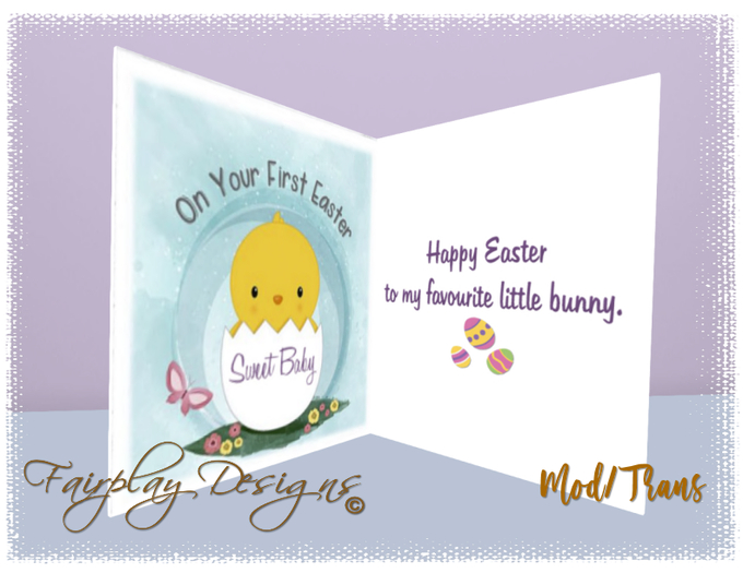~FDA~On Baby's First Easter Card*TOUCH ME*