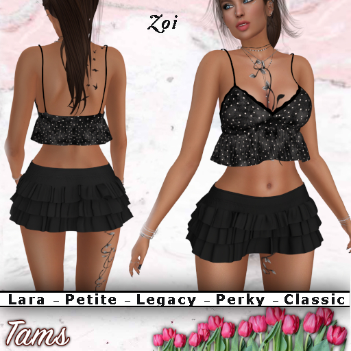 Short Ruffled Top and Ruffled Skirt - Zoi