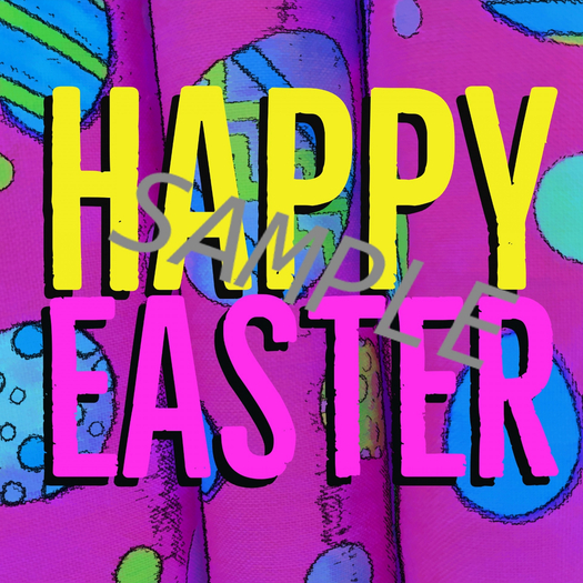 Happy Easter Poster - Bright Colors