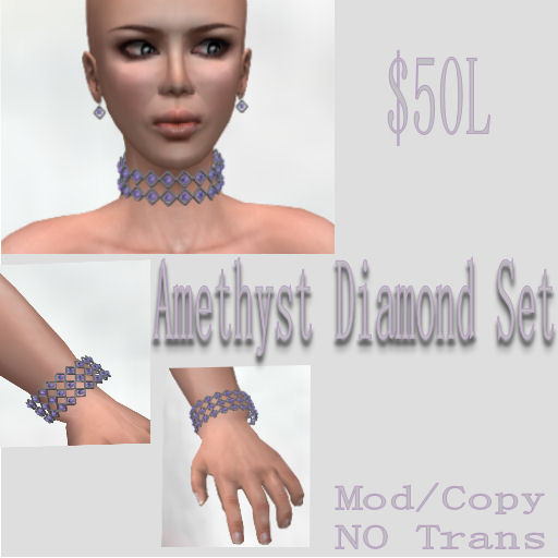 Amethyst Diamond Set