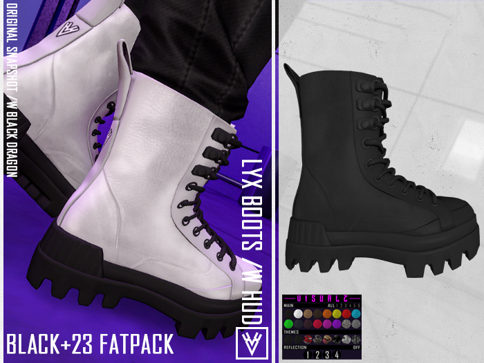 [ xVx ]LYX BOOTS - FATPACK (50% LESS + BLACK)