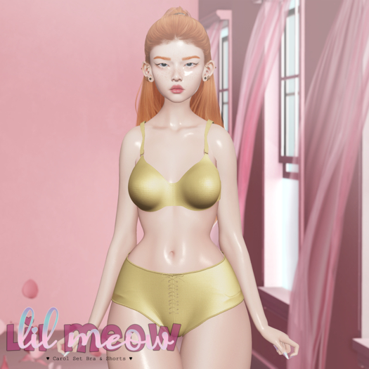 -Lil Meow- Carol Set - Yellow