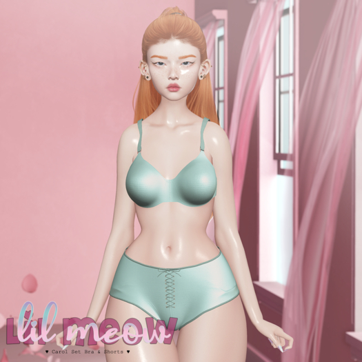 -Lil Meow- Carol Set - Mint