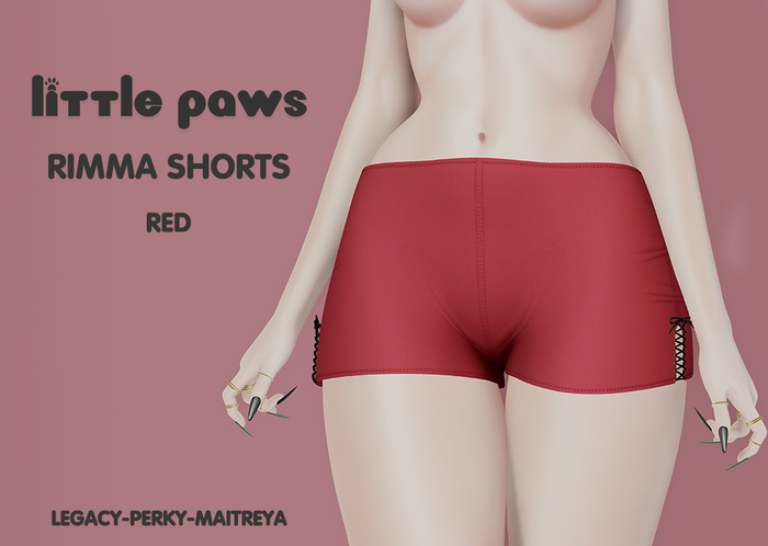 <3LittlePaws Rimma Shorts Red ADD ME