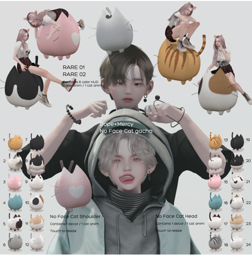 [Dope+Mercy]No Face Cat on head #14