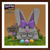 Easter - Purple Happy Easter Bunny
