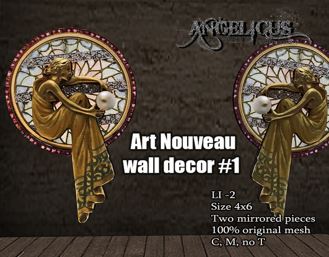 ::ANGELICUS:: Art Nouveau wall decor #1