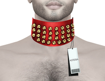 Asteria MEN'S"Alexia" Un-Rigged/Resizer Add - MEN CHOKER -Red
