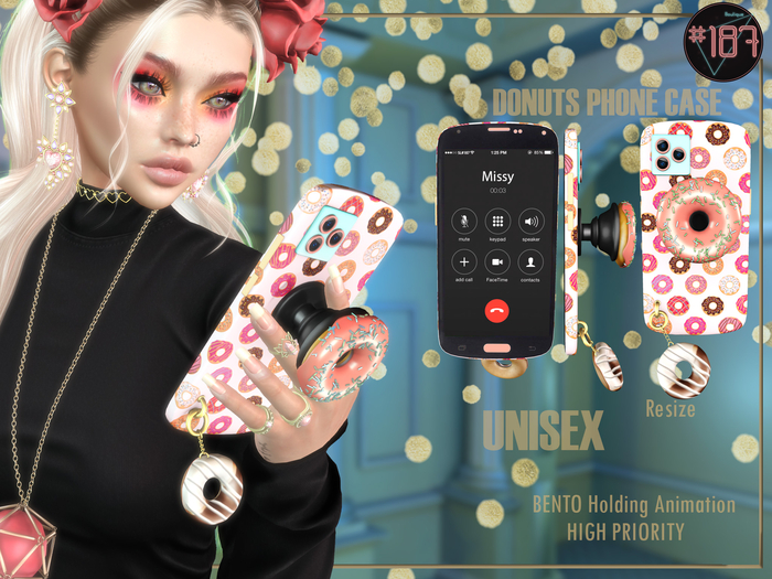 #187# Donuts Phone Case *Holding*