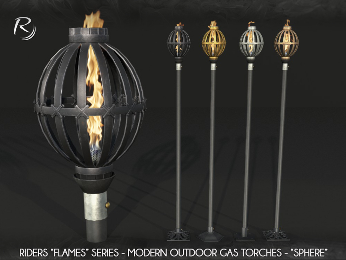 Riders Modern Gas Outdoor/Patio Torch "Sphere"