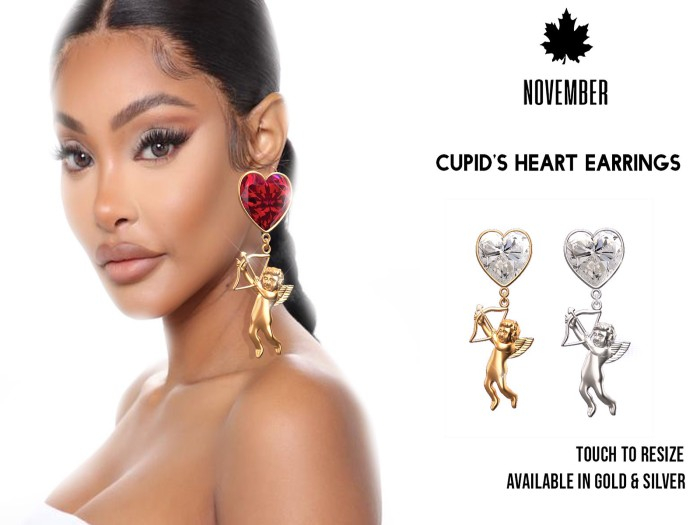 Nov-Cupid's Heart Earrings Fatpack