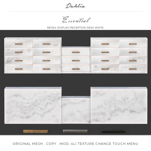 Dahlia - Essential - Display /  Desk - / Reception Desk White