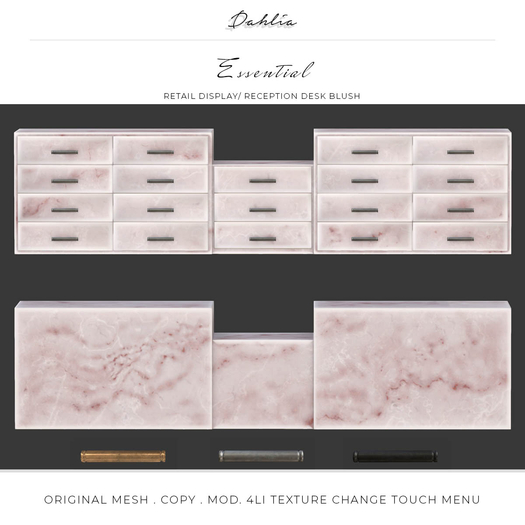 Dahlia - Essential - Display /  Desk - / Reception Desk Blush