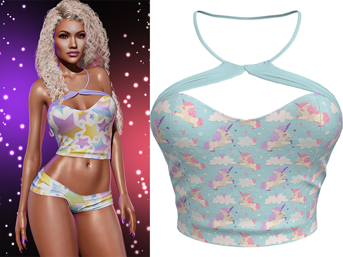 Melly Tank [Unicorn Sky Blue] - Maitreya (+Petite) • Legacy • Freya
