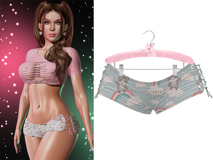 !PCP :: Adria Shorts [Kitty Rainbow]
