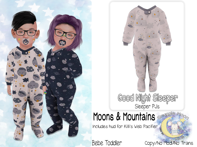 {SMK} Good Night Sleepers | Moons & Mountains | Bebe Toddler