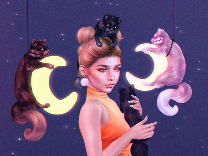 'Katten' Moon Lamps  FATPACK