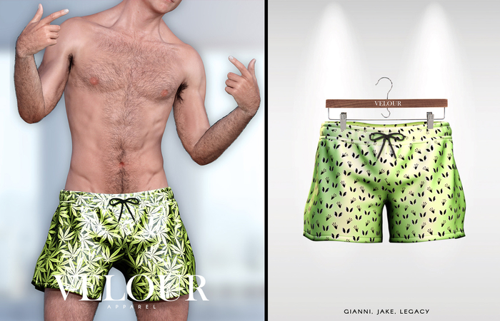 VELOUR APPAREL: "Ique" Shorts (Alien)