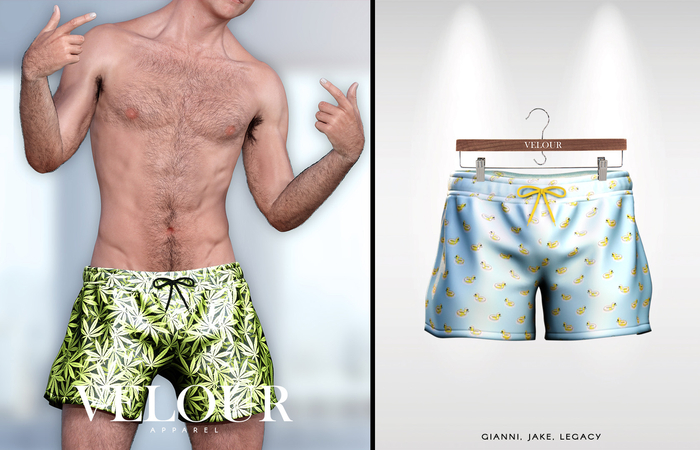 VELOUR APPAREL: "Ique" Shorts (Duck)