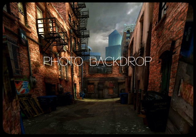[AE] Photo Backdrop - Urban Alley 6