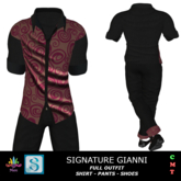 M - FULL OUTFIT - Ruby Swirl - Signature Gianni