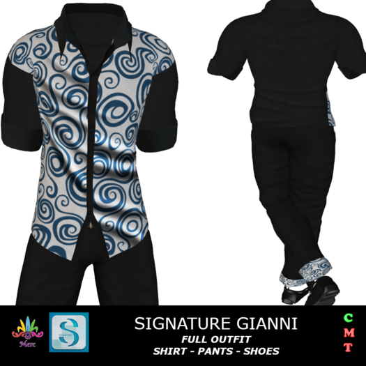 M - FULL OUTFIT - Posideon Swirl - Signature Gianni