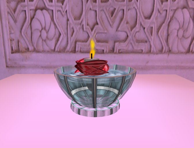 Rose Candle Bowl (boxed)