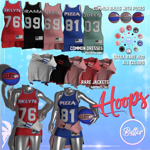 Butter Hoops Basketball Blue/Red COMMON 1