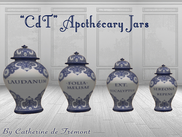 "CdT"  Apothecary Jars III