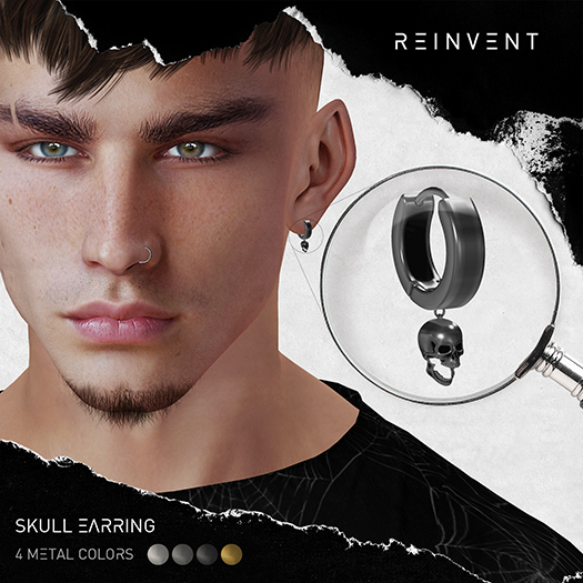 REINVENT I Skull earring
